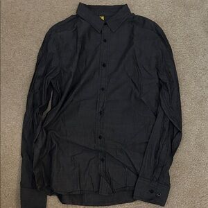 Men's analog Black Button-Up Shirt